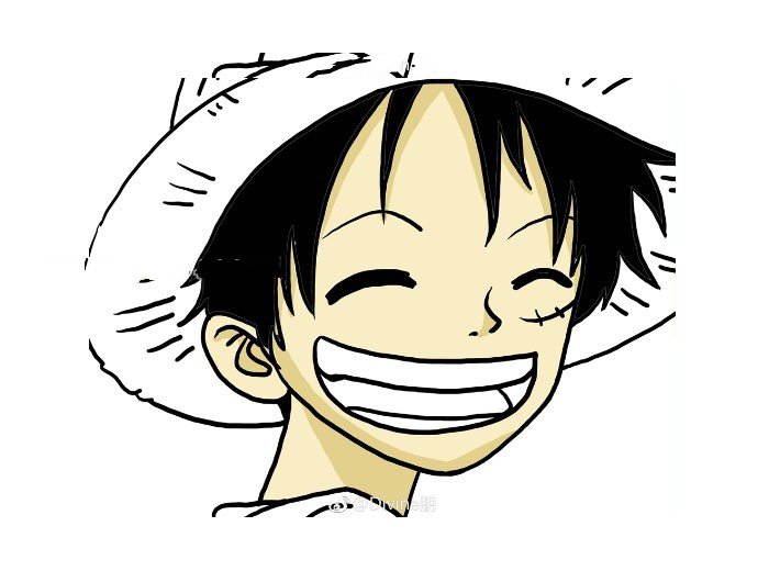 海贼王中的路飞怎么画-8