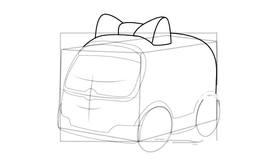 警车珀利安巴简笔画-6