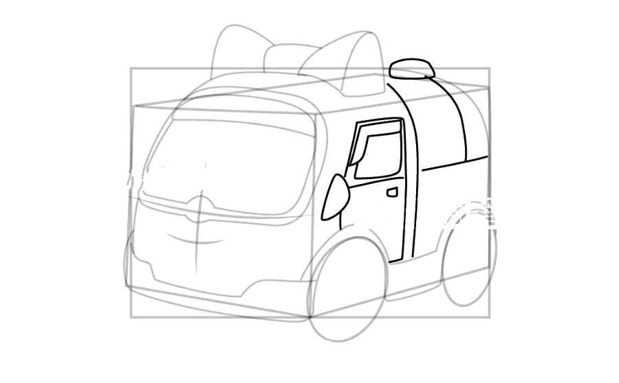 警车珀利安巴简笔画-7