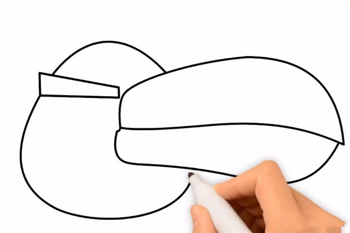 愤怒的小鸟之绿色小鸟的画法-2