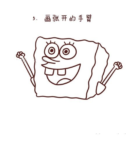海绵宝宝简笔画教程-5