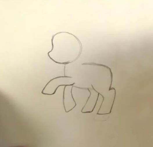 小马宝莉云宝的画法步骤-3