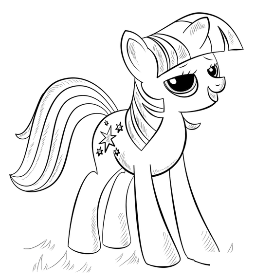 如何画小马宝莉里的暮光闪闪/紫悦-1