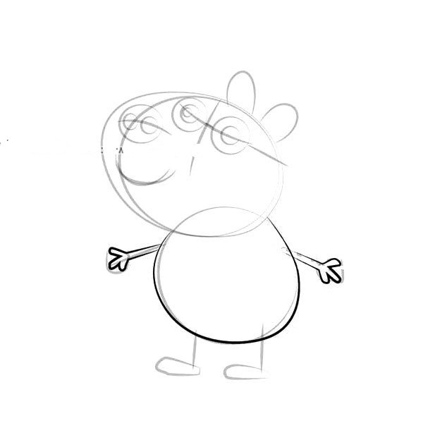 小猪佩奇之小马佩德罗简笔画-6