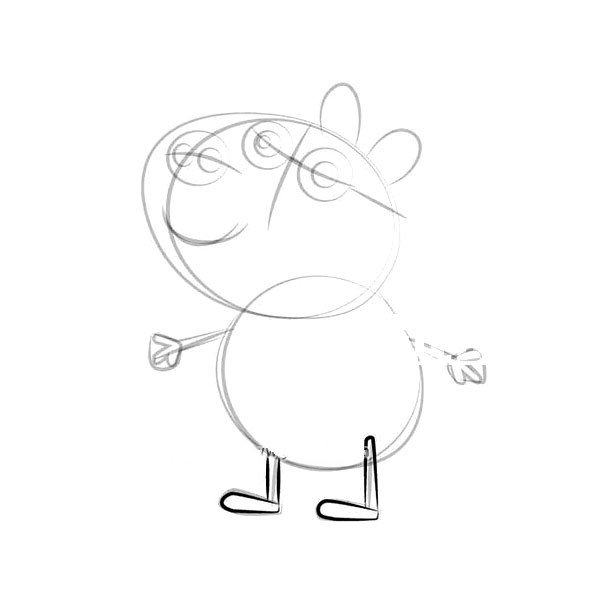 小猪佩奇之小马佩德罗简笔画-7