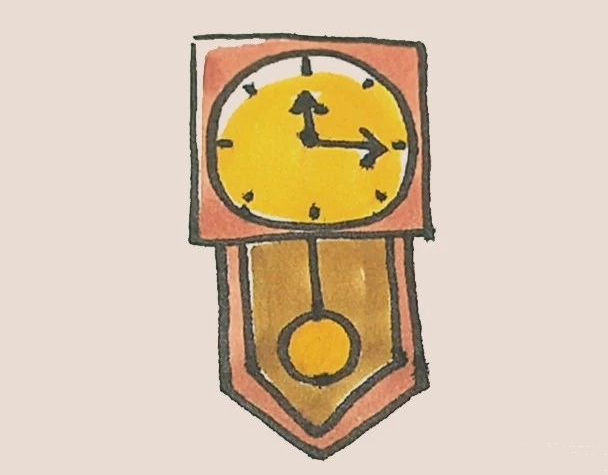 简笔画之挂钟-7