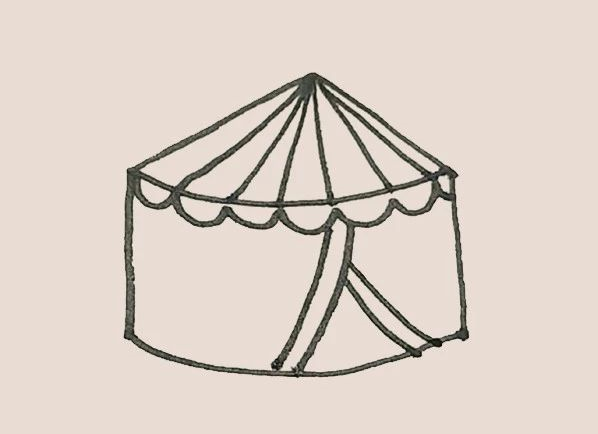 简笔画之马戏团帐篷-5