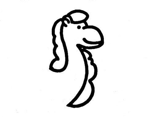 儿童动物简笔画_骆驼-1