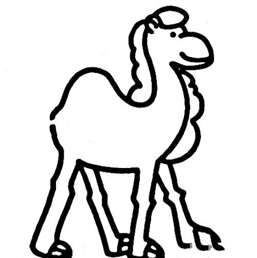 儿童动物简笔画_骆驼-3
