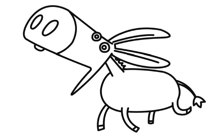 简笔画毛驴-2