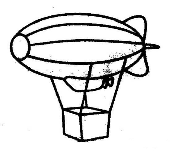 大飞艇简笔画图片-1