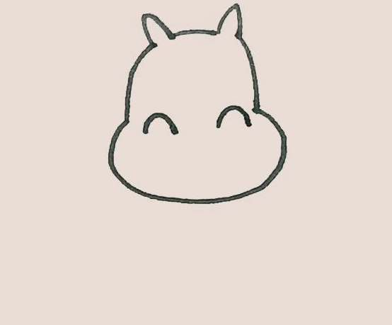 如何画河马简笔画-4