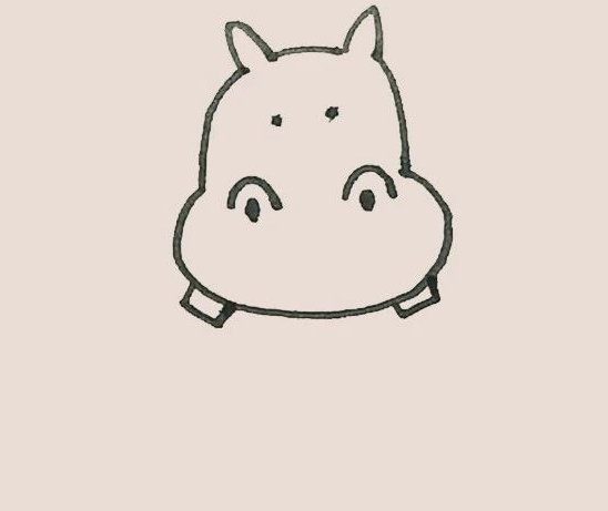 如何画河马简笔画-5
