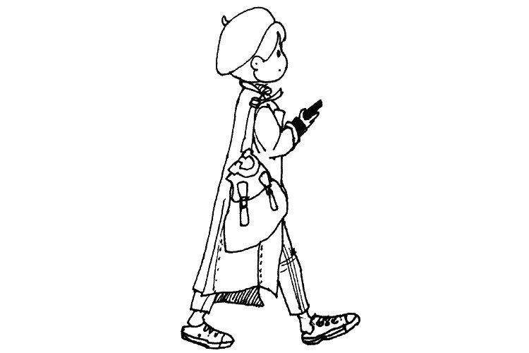 人物街拍简笔画-1