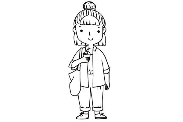 时尚小仙女简笔画图片-1