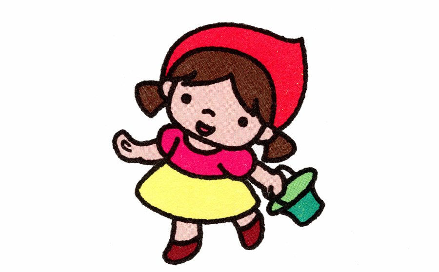 小红帽简笔画画法-1