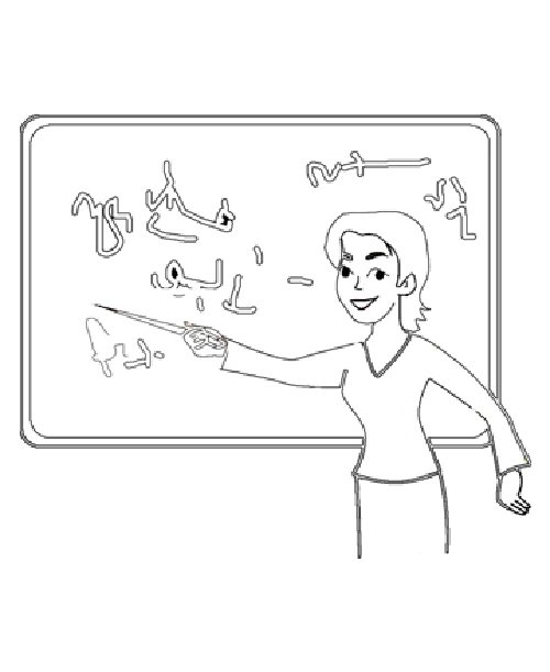 在上课的老师简笔画图片-1