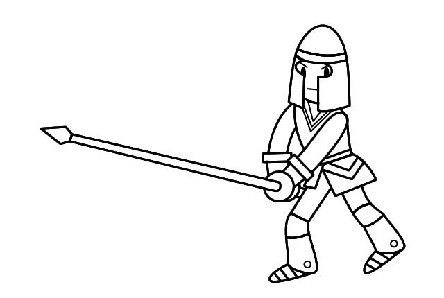 8张勇士简笔画图片-5