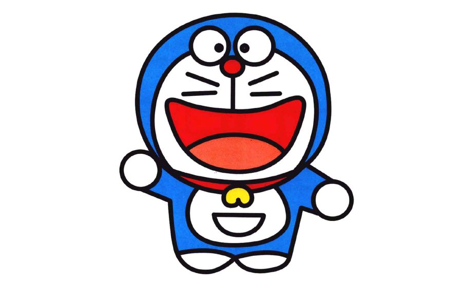 开心的哆啦A梦简笔画图片-1