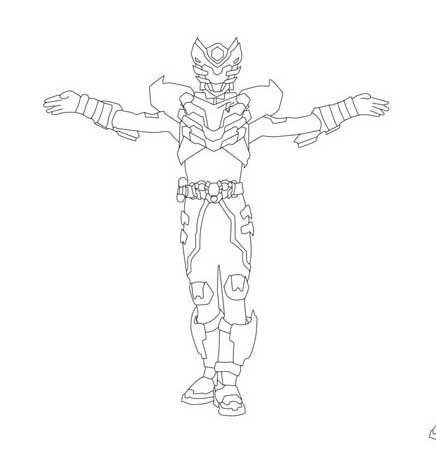 铠甲勇士简笔画大全-2