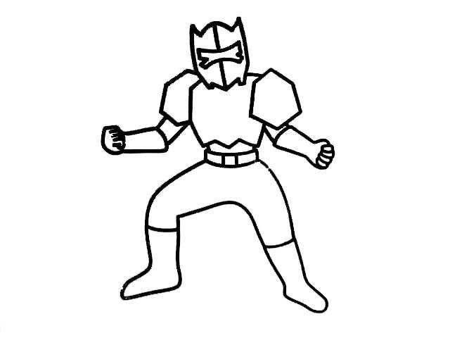 铠甲勇士简笔画大全-4