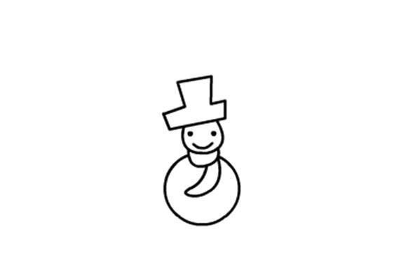 雪人的绘画分解步骤-3