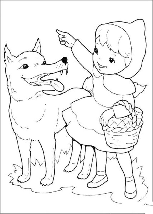 小红帽简笔画图片-4