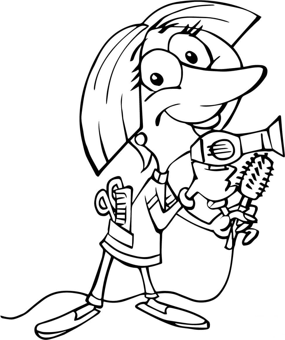 人物卡通画法_发型师-1