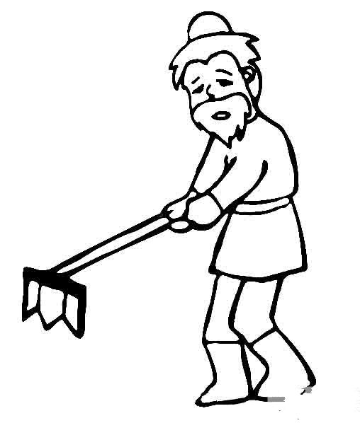 农民伯伯简笔画-3