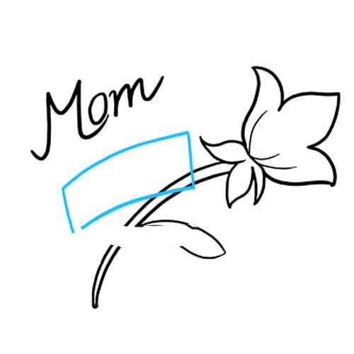 我爱你妈妈_母亲节花朵简笔画-6