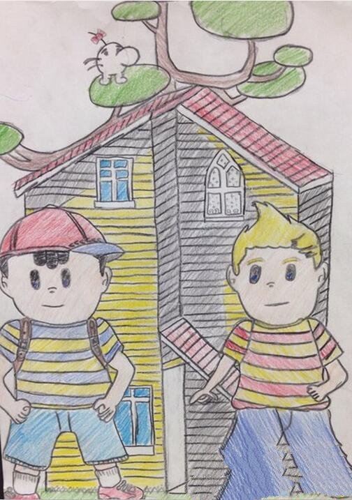暑假里的小兄弟夏天图画分享-1