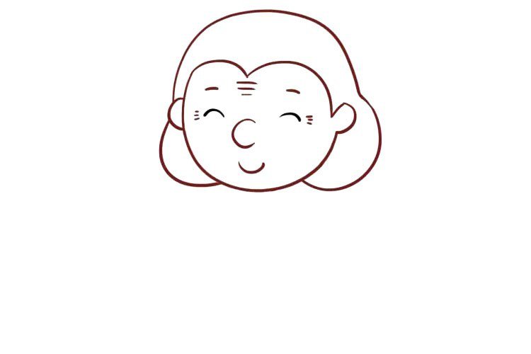 和蔼的奶奶简笔画-3