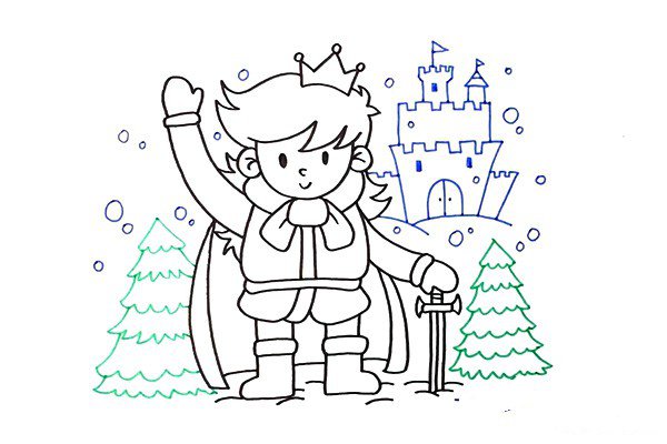 冰雪王国的王子怎么画-6