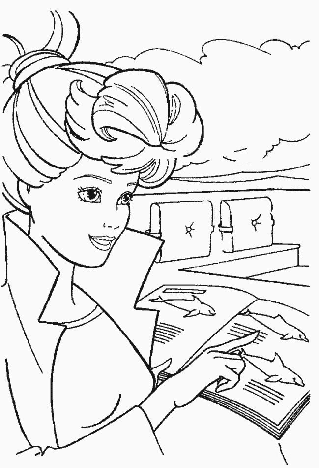 动漫人物芭比公主简笔画图片-3