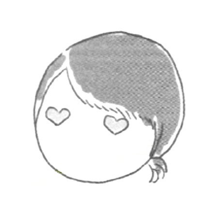 花痴的表情简笔画教程-2