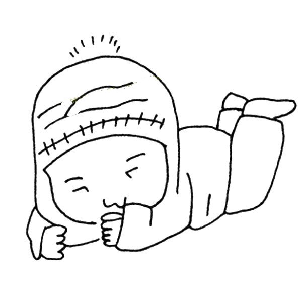 一组可爱的小婴儿简笔画图片-2