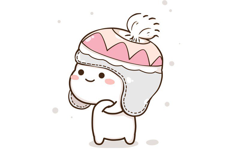 戴帽子的小雪人_雪人也会怕冷哟-3