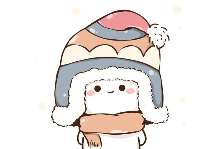 戴帽子的小雪人_雪人也会怕冷哟-5