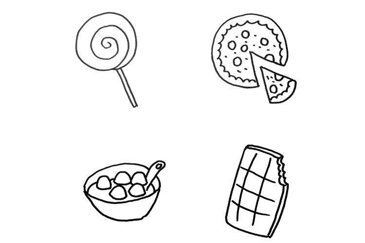 卡通食物简笔画-4