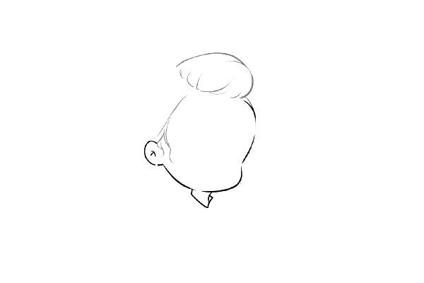 可爱的卡通赵丽颖简笔画-2