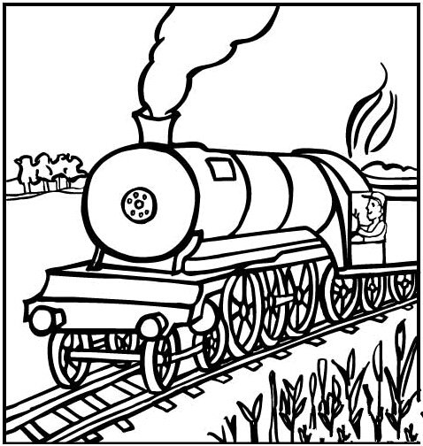 卡通火车简笔画-1