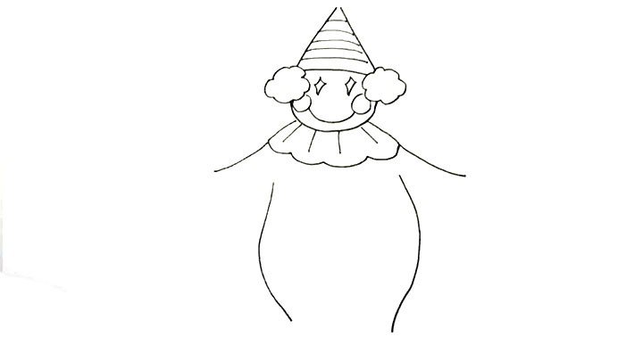 画马戏团的小丑简笔画-9