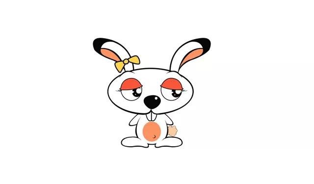 卡通兔子简笔画的画法-5