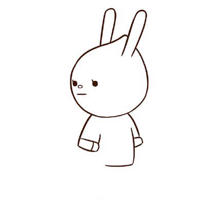 背书包的小兔子简笔画-6