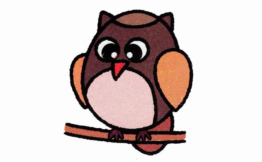 猫头鹰简笔画画法-1
