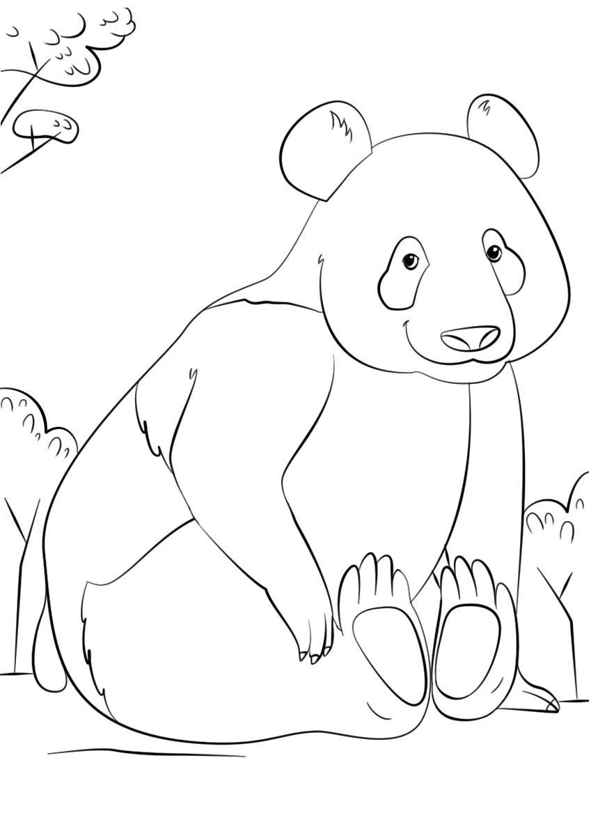 可爱的大熊猫简笔画-1