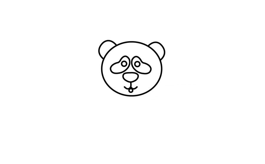 害羞的大熊猫简笔画教程-2