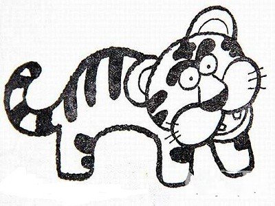 凶猛的老虎简笔画-1