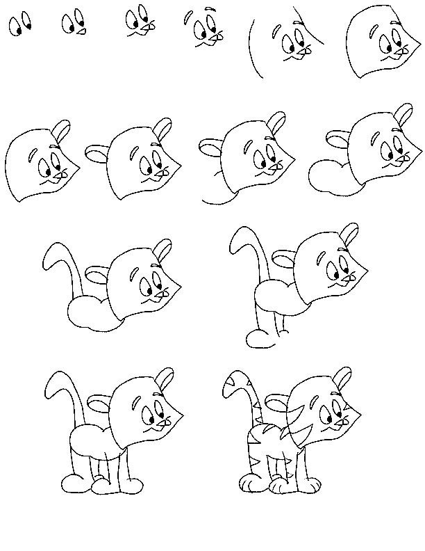 两只老虎简笔画-1