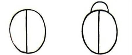 七星瓢虫简笔画教程-1